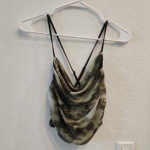 SHEIN Green Tie-Dye Camisole Top
